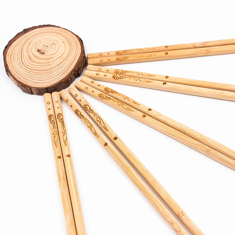 Green bamboo disposable party wholesale, custom chopsticks reusable chopsticks Japanese sushi bamboo chopsticks