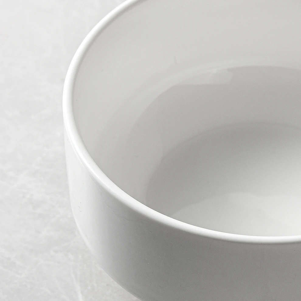 Jiujiuju минималистичный логотип на заказ, яркие белые фарфоровые чаши для ресторана, отеля, буфет, завтрак, керамическая печь, белая многослойная чаша