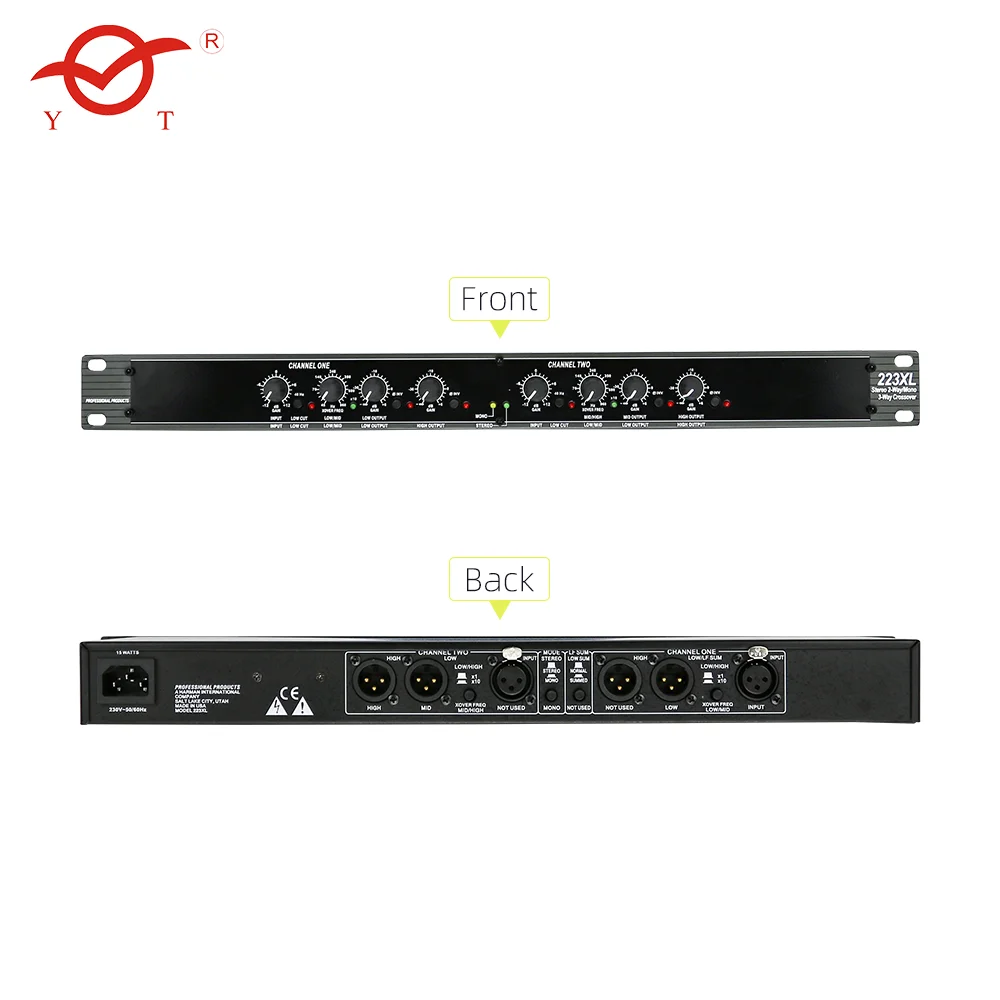 Аудио Профессиональный кроссовер 2 way аудио консоли de sonido