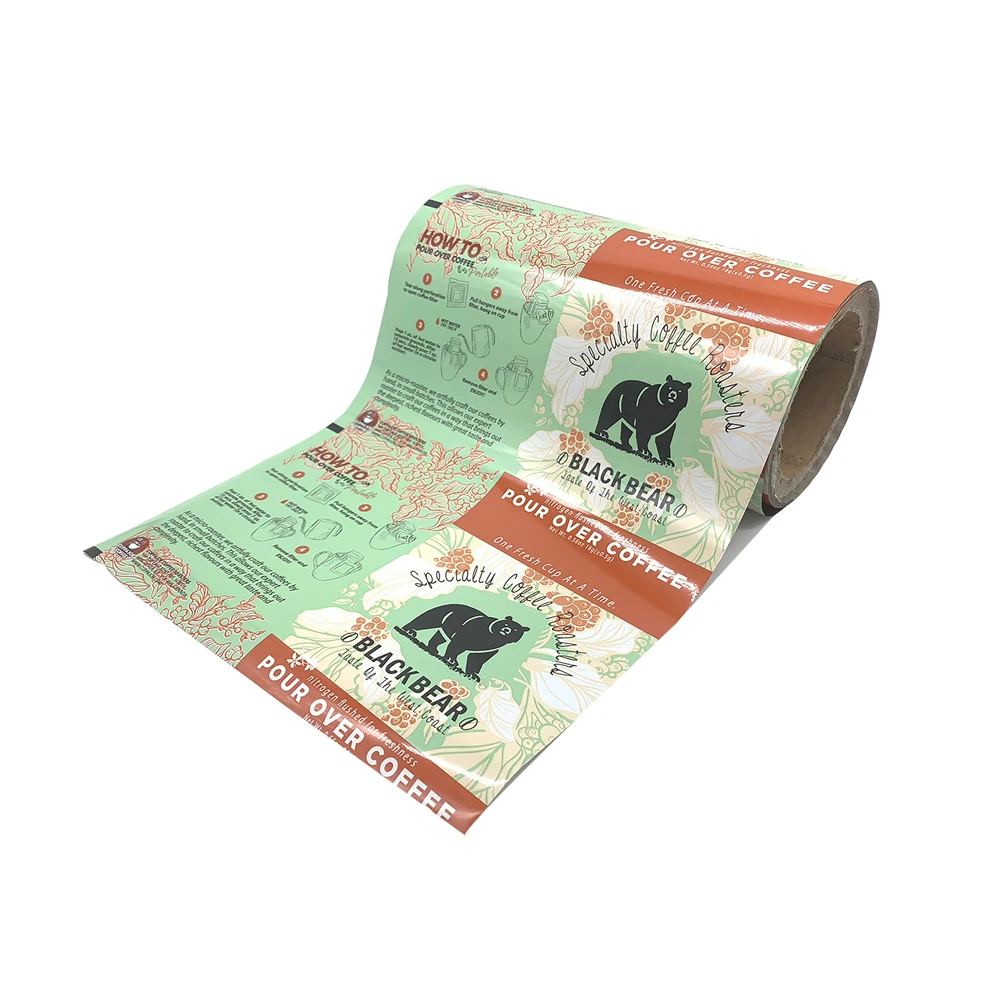 bopp/pet/mylar/pe Laminating Film in Roll with Custom Logo Design Printed For Snack Cookies Packaging