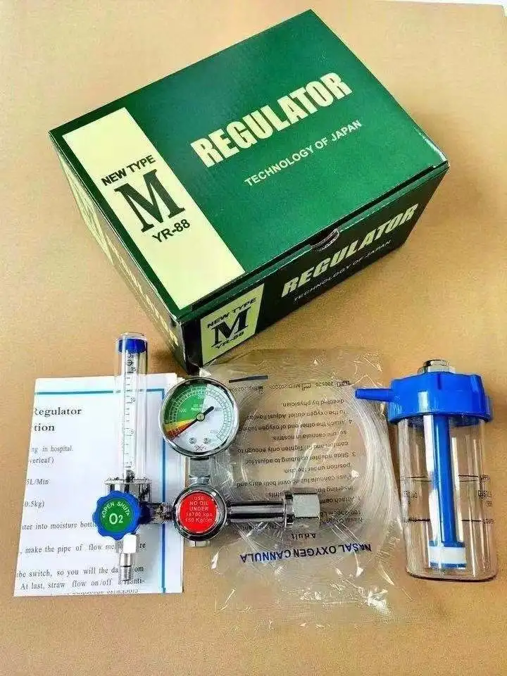 cga540 medical Oxygen pressure Regulators kit in stock with flow meter Manometer oxygen gas regulators with humidifier