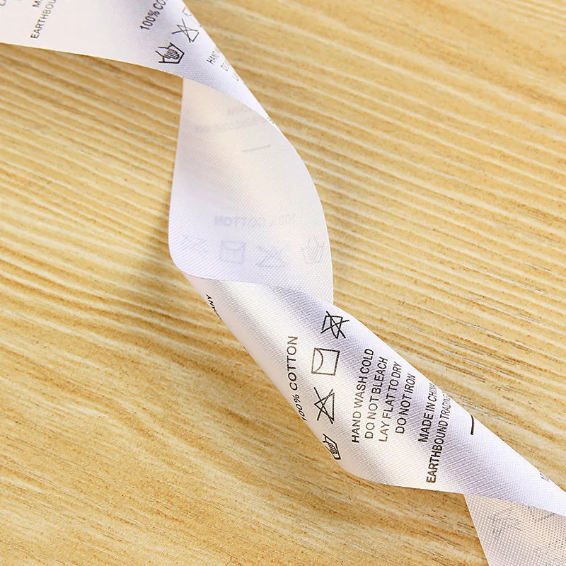 Custom Collar Woven Label Custom Wash Label Stain Tape Clothing Trademark Size Logo Embroidery Logo