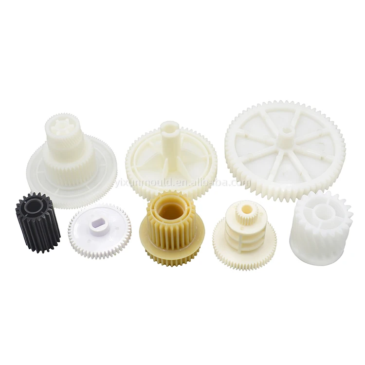 Steel Transmission Pinion Shaft with Nylon Plastic Gear Industrial Gear Injection Molding System Polished Part Mold Maker