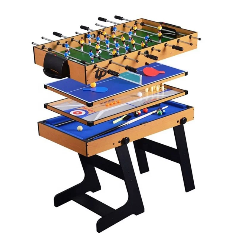 2023 Como Folding  Game Table 5 In 1 with Billiards , Soccer, Table Tennis, Shuffleboard, Bowling Multi Purpose Sports Game