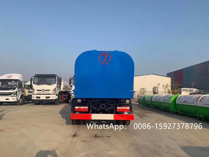 New DONGFENG hook lift garbage truck with 5m3 garbage container
