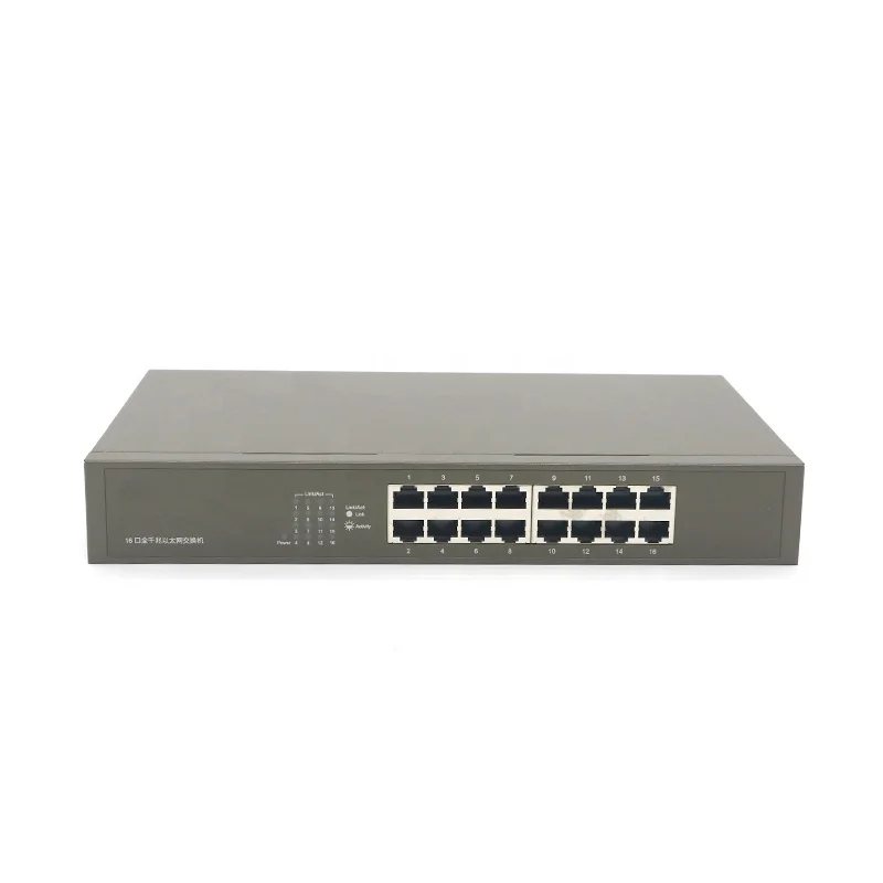 TEG1016D 16-port 10/100/1000Mbps gigabit smart ethernet network desktop router switch China produce Wholesale Support oem