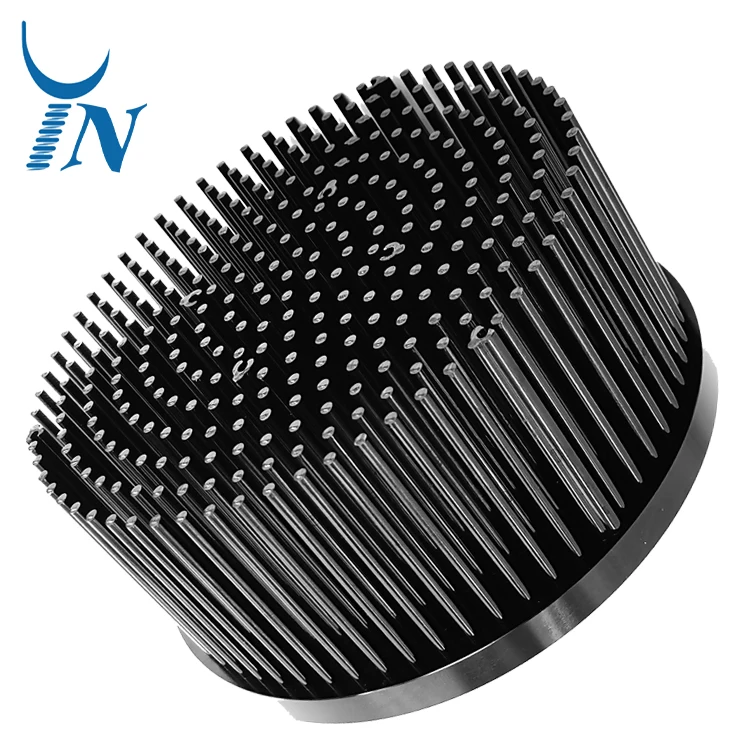 Custom D150mm Round Cold Forging Heat sink Aluminum Radiator Pin Fin Heat Sink for Led Light Radiator
