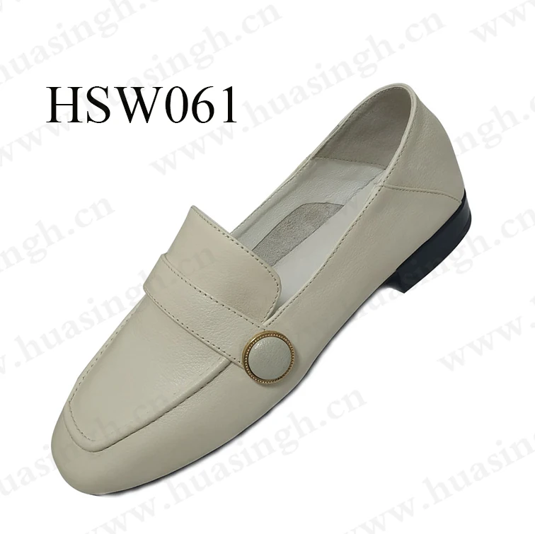 LXG,sharp toe style easy wear full grain leather peas shoes wholesale abrasion resistant rubber outsole lady office shoes HSW062