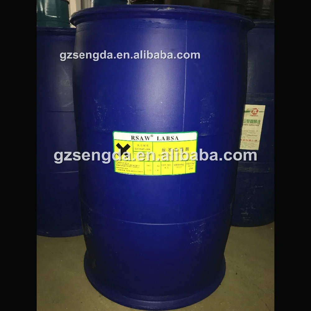 Manufacturer LABSA 96% Linear Alkyl Benzene Sulphonic Acid for Chemical Soap Raw materials Detergent use