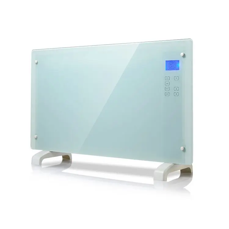 Free standing LCD display glass Panel Convector Heater for Home Room Wall Mounted 1500W GH-20R White OEM