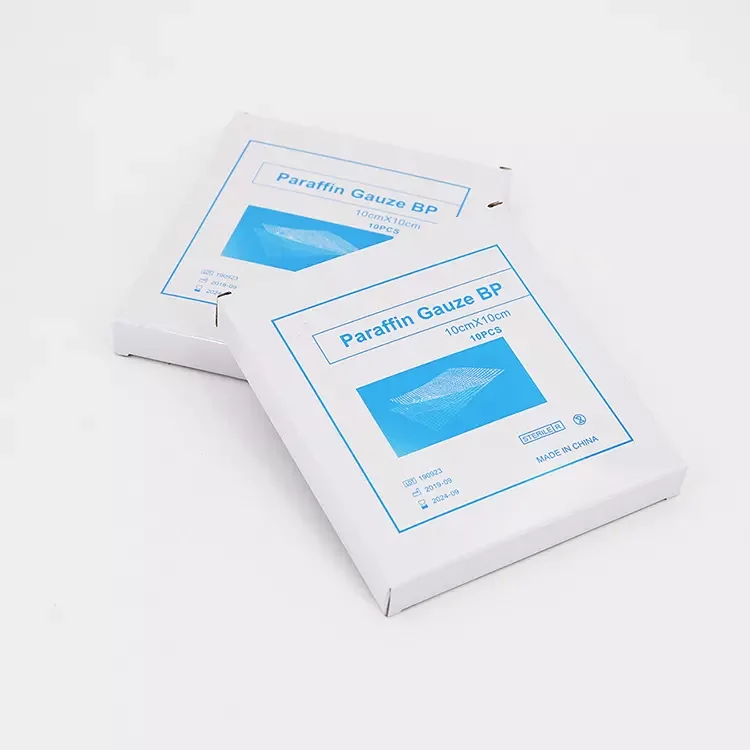 CE ISO Approved Wholesale manufacturers price  Medical High quality medical gauze paraffin dressing pad sterile vasline gauze