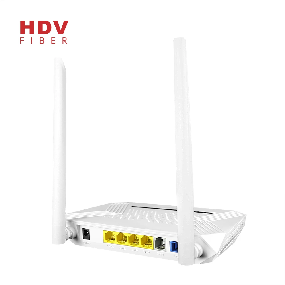 Shenzhen Manufacturer 1GE  3FE  1POTS  2.4G WIFI 2 Antenna FTTH FTTX Fiber Equipment  XPON GPON EPON moden onu