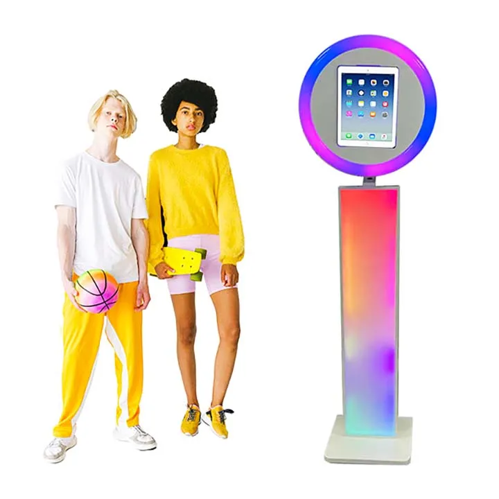 Split Selfie Ipad Photo Booth With Lcd Screen Commercial Rental Ipad Photo Booth Locking Door