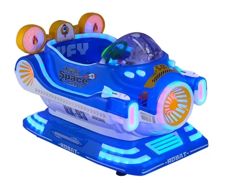 New Product arcade indoors Kids Coin Operated Plastic Car Racing Kiddie Rides Game Machine children swing car with video