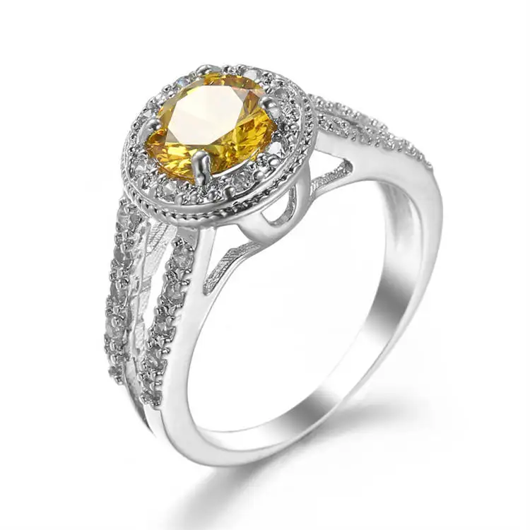 High quality America yellow moissanite diamond moissanite rings For Women