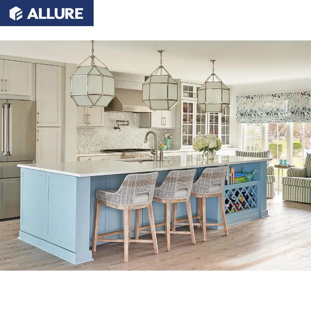 Allure High Quality Simple Interior Design Wall Smart Cabinets Wood Luxury Kitchen Unite Modern