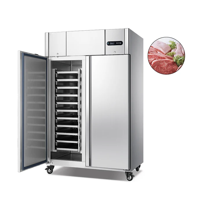 Commercial Stainless Steel Refrigerator Baking Tray Freezer Large Capacity Vertical Freezer With 15/30/45Trays