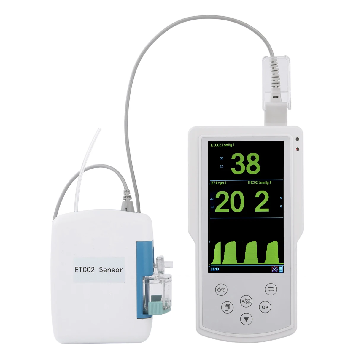 Handheld veterinary etco2 capnograph ETCO2 SPO2 multiparameter monitor
