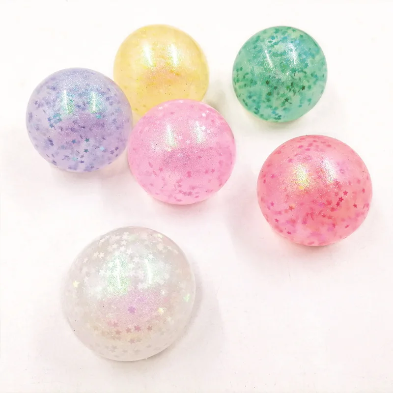 Gold star TPR decompression stress relief ball fidget toys squeeze vent toy funny pinch ball for adult and kids