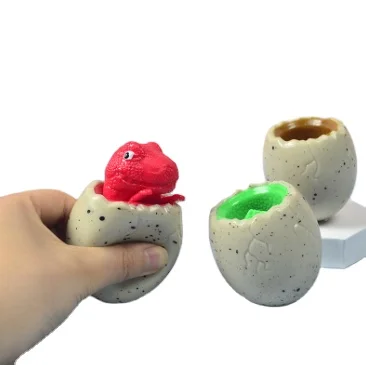 Novel toy dinosaur egg extrusion toy dinosaur cup vent ball soft rubber vent eggs