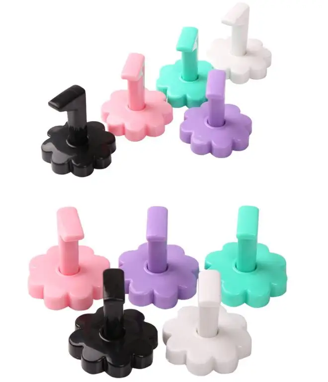 Wholesale False Tips Holder Stand rack Tool flower shape Removable Plastic Nail Art Tips Practice Holder