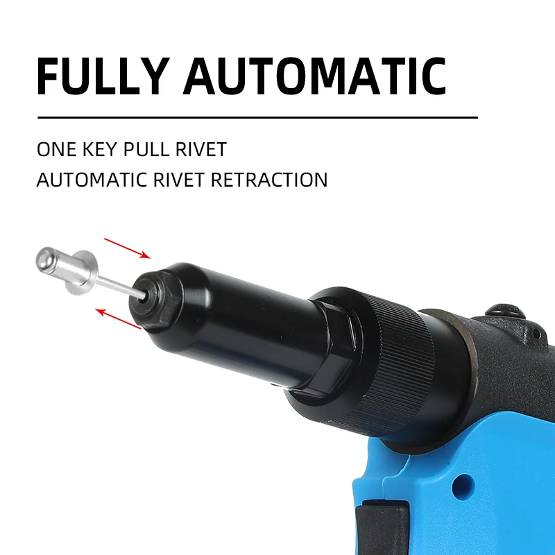 Pneumatic Hydraulic Blind Rivet Gun Powerful Pull Force Air Riveter Stainless Steel 4.0 4.8 6.4mm Riveting Tool