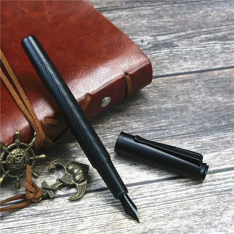 HERO Black warrior pen men and women full metal students practice business signature luxury fountain pen