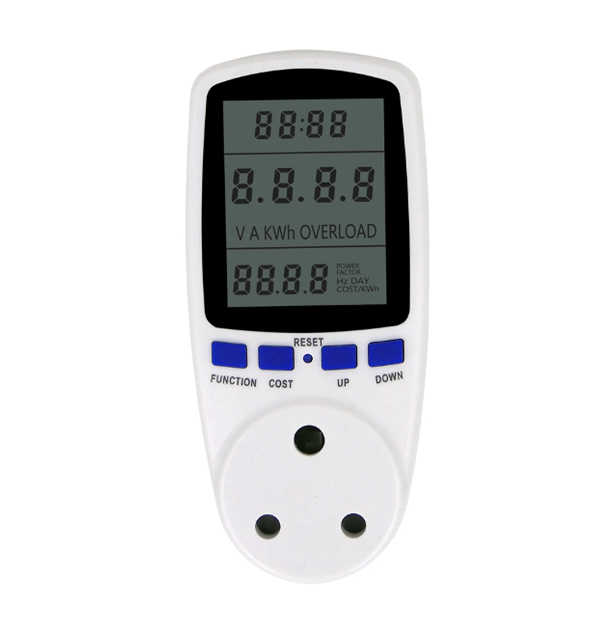 
230V 16A AC Power Meter Energy Monitor with South Africa Plug for home use 
