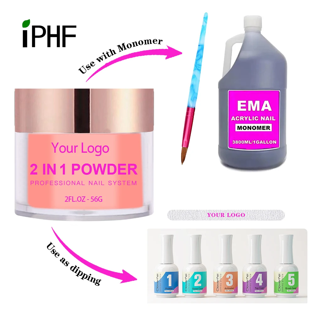 Professional Salon 1oz Acrylic Powder Set OEM Factory Price In-Jar Powder for nail art