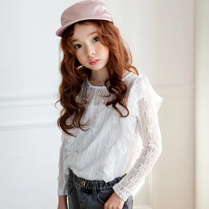 Детская футболка с кружевом в американском стиле