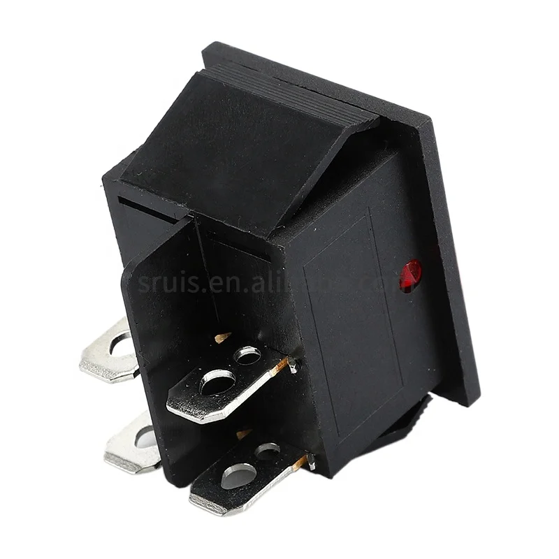 KCD4-201N-B T125 CQC переключатель питания с красным светом 30A 250VAC Электрический нагреватель для электрической печи 4-контактный 2-позиционный
