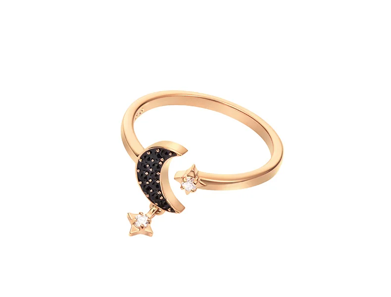 
Mysterious Moon Female Ring Gift For Girls Jewelry Swarovski 