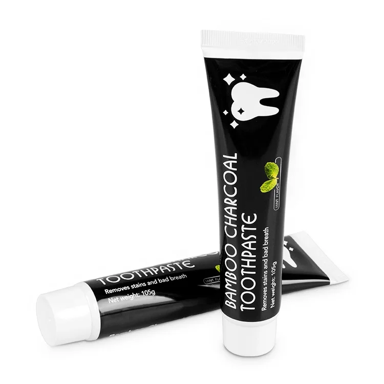 hot sell eco Bamboo Charcoal Teeth Whitening Black Toothpaste Removes Stains Bad Breath