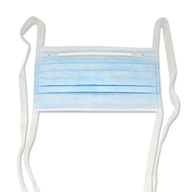 BFE 99% EN14683 Type IIR 3 Layers tie-on 3 ply ties on back disposable surgical medical Face Masks with ties