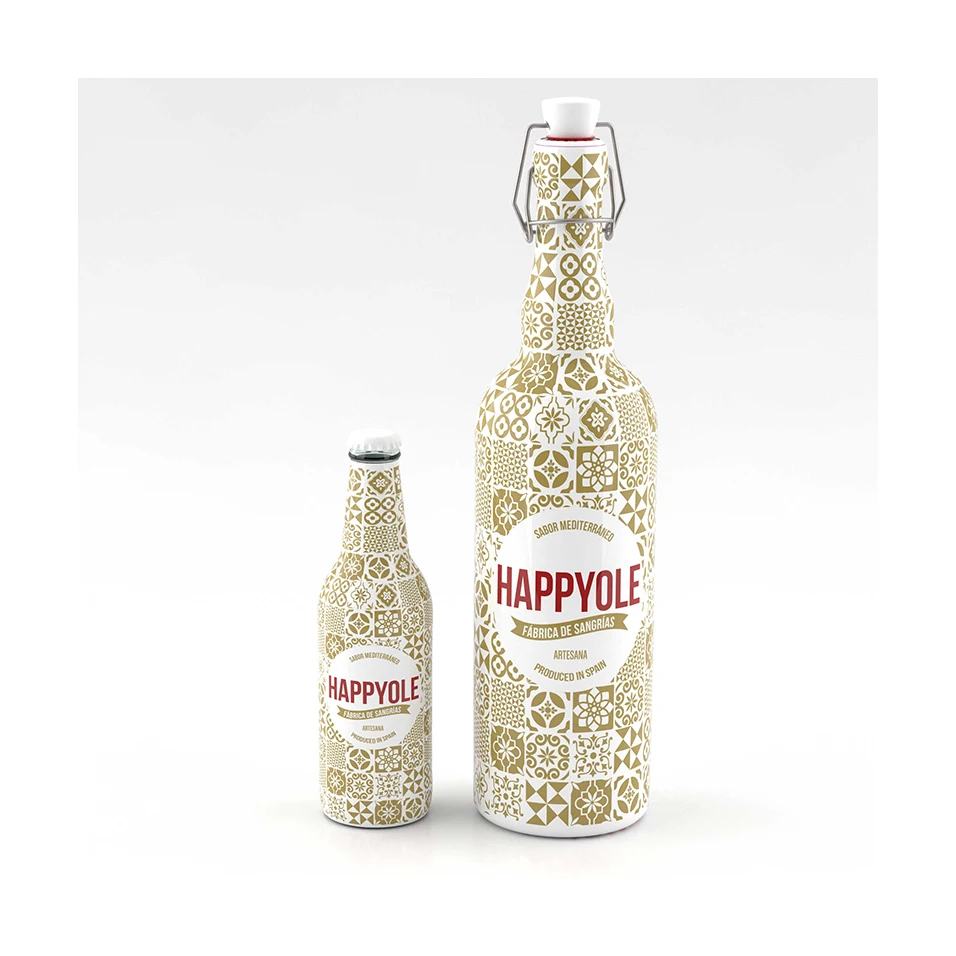 HAPPYOLE white Sangria. 200ml wholesale drink natural alcoholic private label sweet juce drink beverage white wine melon lemon