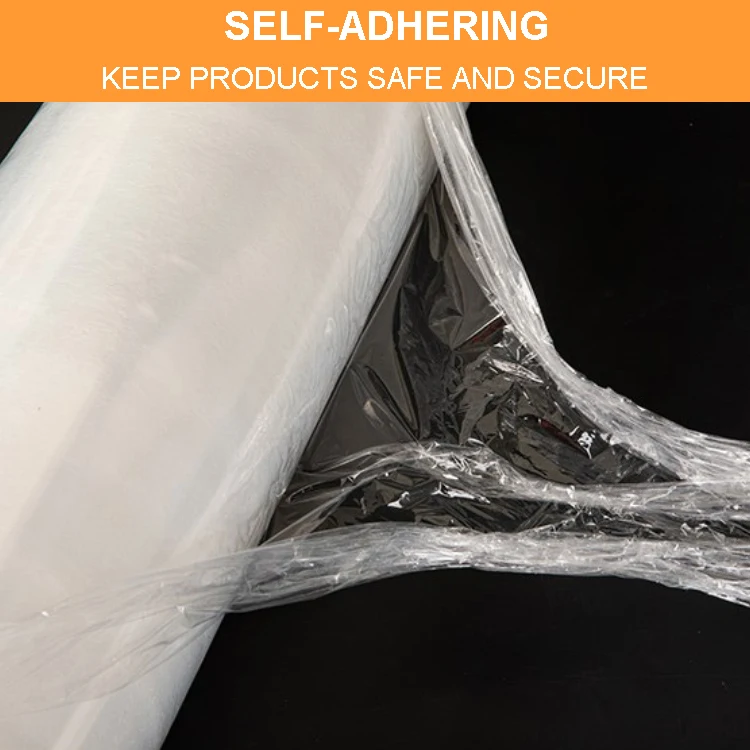 Cheap Hand Stretch Wrap Film Plastic Wrap 20 Mic Cast Production Rotating Handles Pe Hand Roll 400 X 450Mm Stretch Film