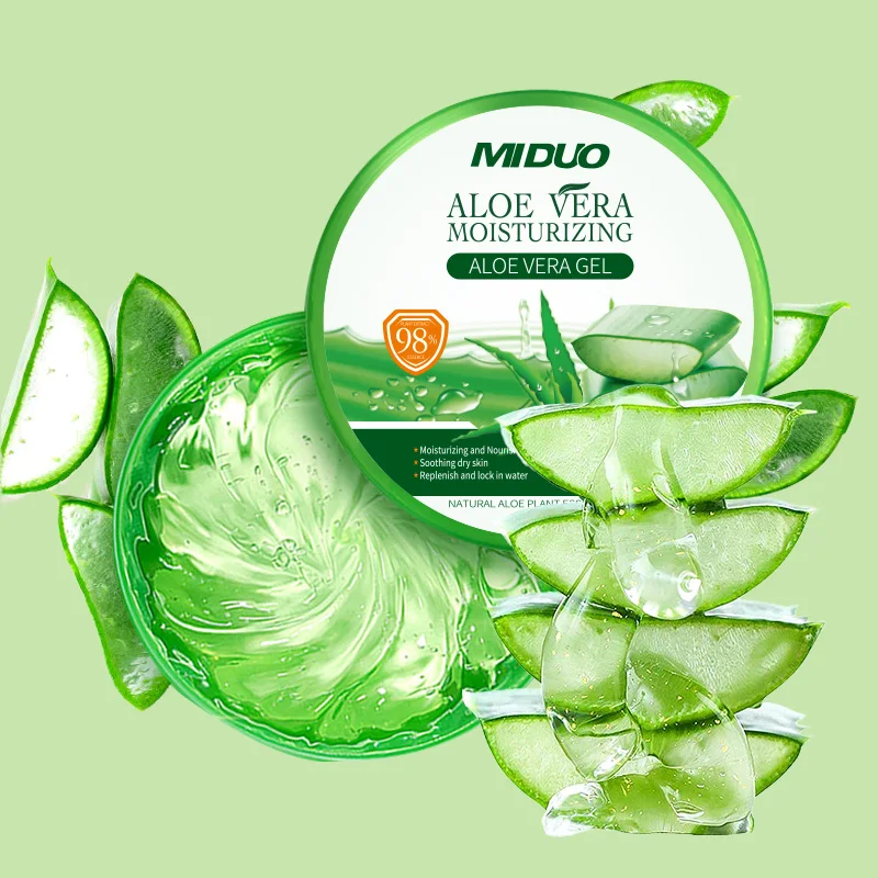OEM 300G Real Hair Growth Korean Soothing Moisture Whitening Pure Bulk Aloe Vera Gel For Skin