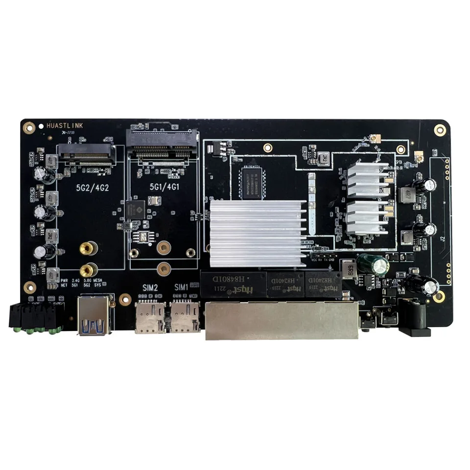 Wifi6 5G Router Board Support DC 9V-36V 11AX 1800Mbps 5G Router With M.2 PCIE And Mini PCIE Slot PCBA Preload OpenWRT