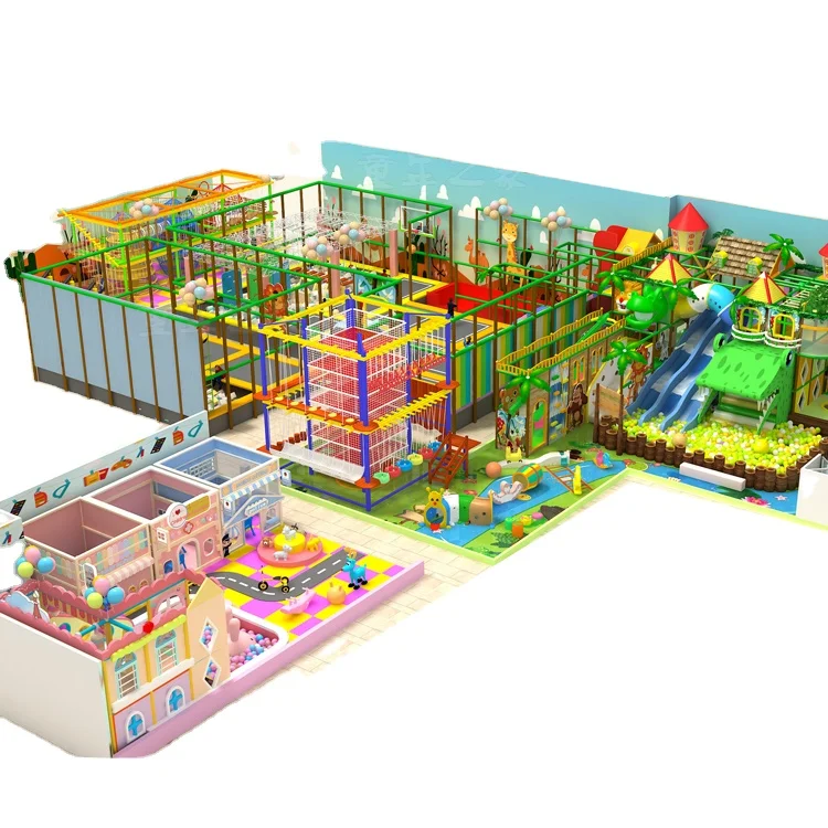 Indoor Challenge Game Theme Kids Ninja Warrior Obstacle Course Playground For Sale