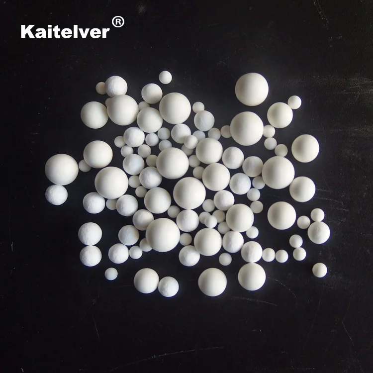Inert ceramic alumina ball as catalyst bed support and covering media