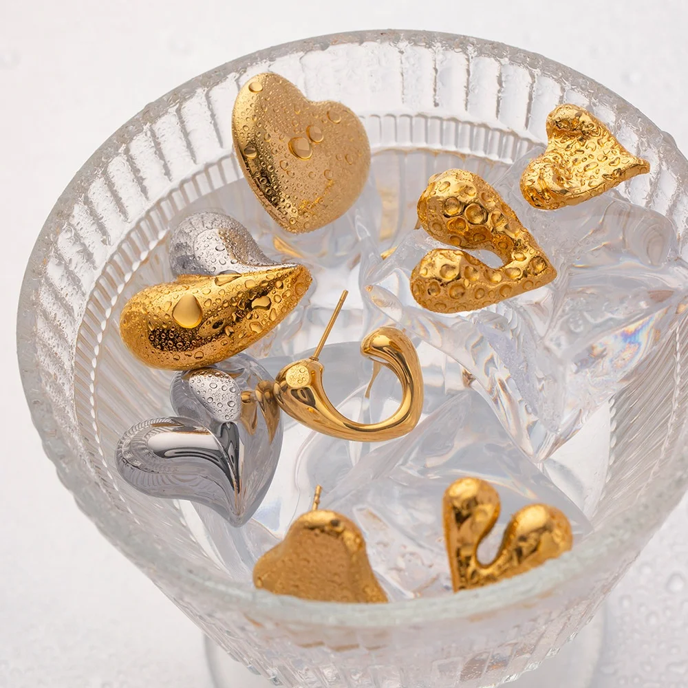 Factory Direct Simple Models Earrings Gold Silver Stainless Steel Trendy Unisex Earring for Party Engagement Anniversary Gift