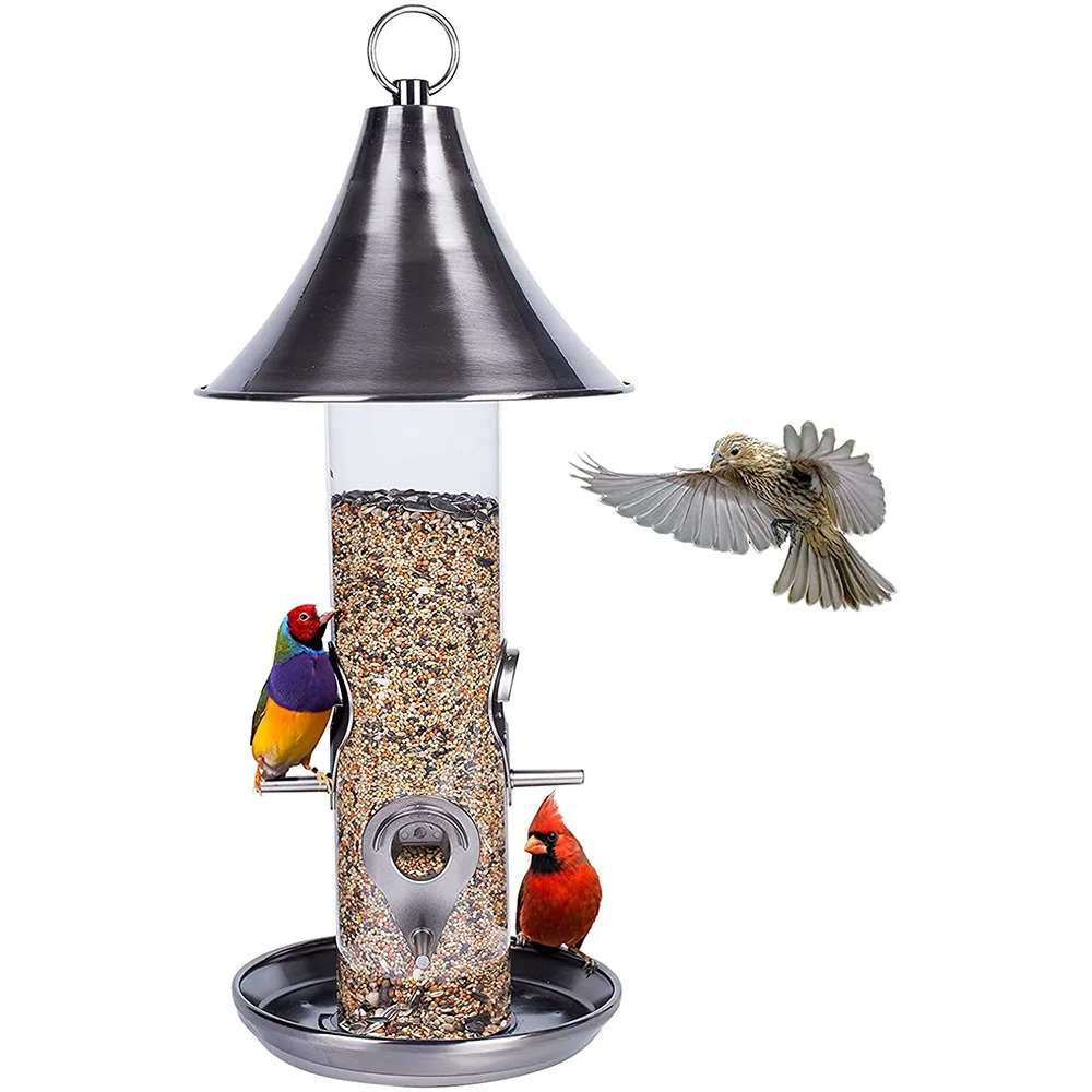 Bird Feeders for Outside Hanging Metal Parts Tube