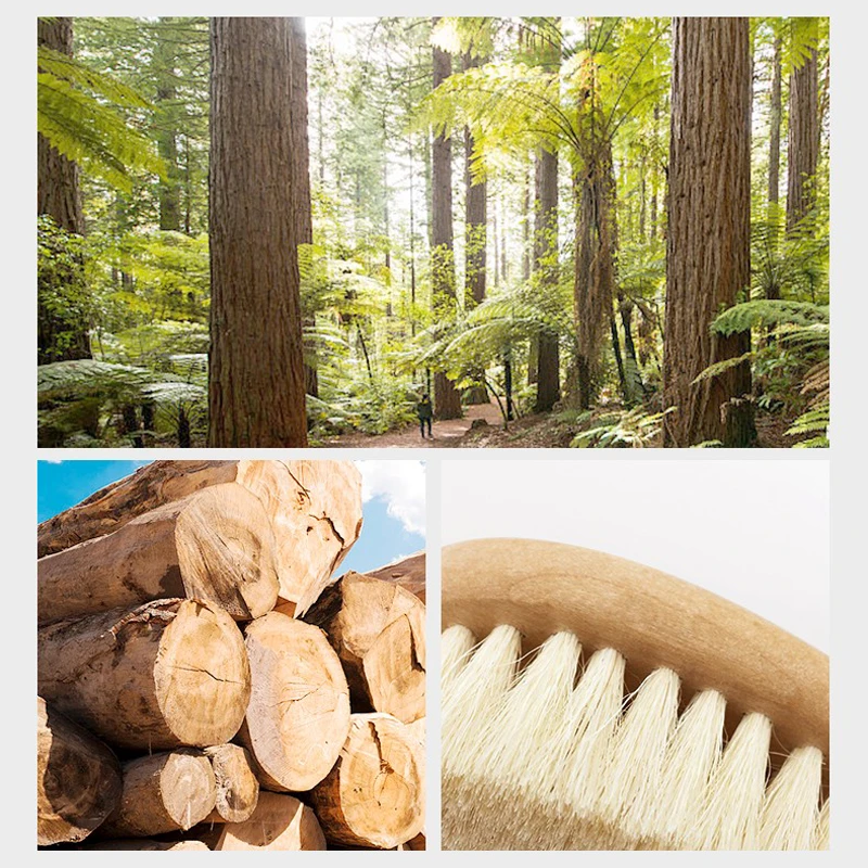 ECO friendly wooden soft hair baby hair brush set soft baby brush set for baby