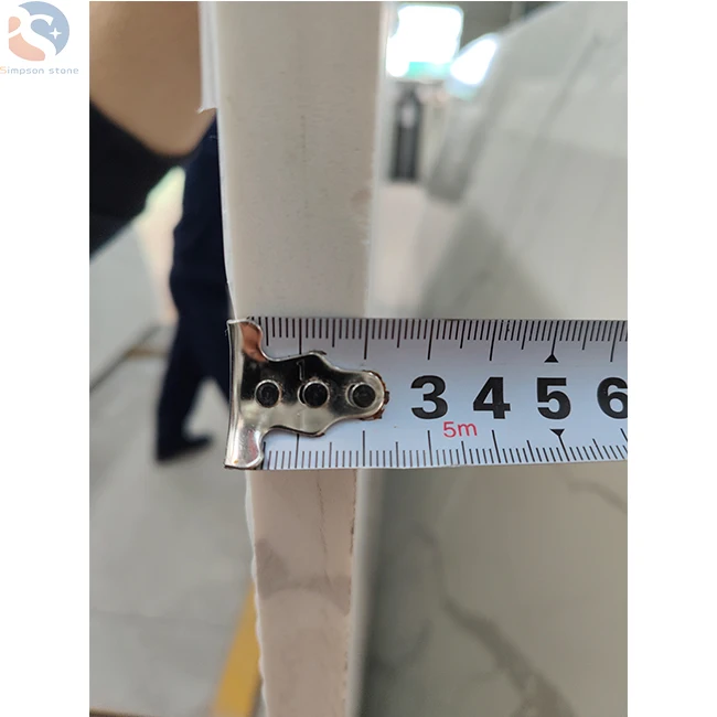 high quality factory kitchen polished artificial quartz slab calacatta white quartz vanity counter top