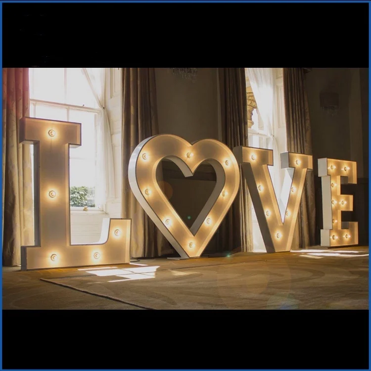 2023 Proposal Logo LED Table Giant 4ft Ceiling Letter Love New York Wedding Number 3ft 4ft