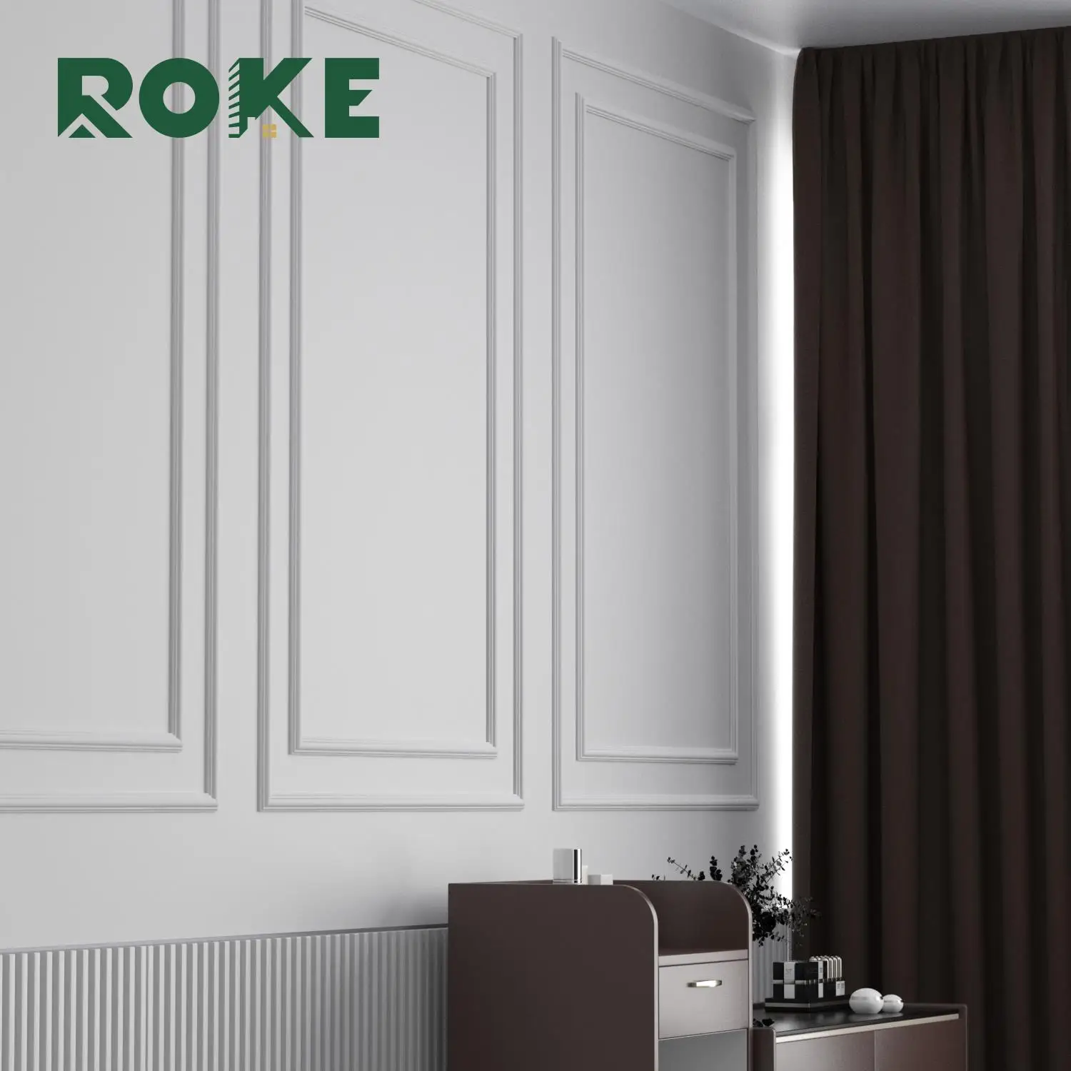 ROKE оригинальный завод Ps белый цвет плинтус в напольных