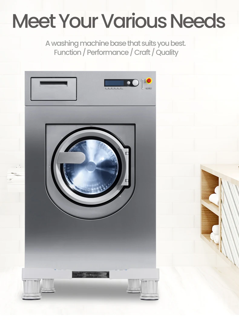 Amazon hot selling  movable washing machine stand with 4 wheels