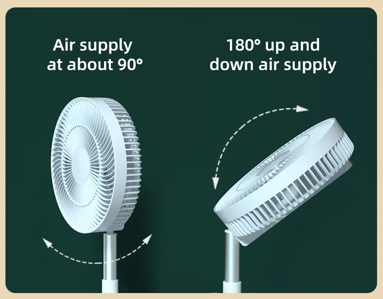 Вертикальный Настольный перезаряжаемый вентилятор с дистанционным управлением складной беспроводной вентилятор Портативные складные зарядные подставки вентиляторы