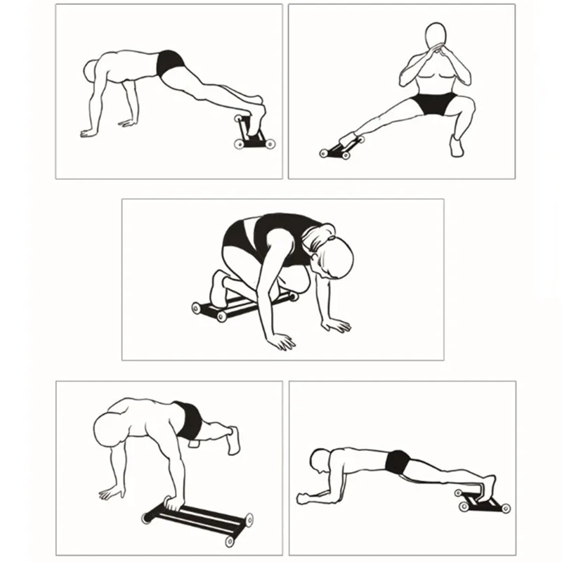 Glute Ham Glider, Exercise Wheels for Home Gym Fitness, Booty Building Ab Roller for Abs Workout Equipment