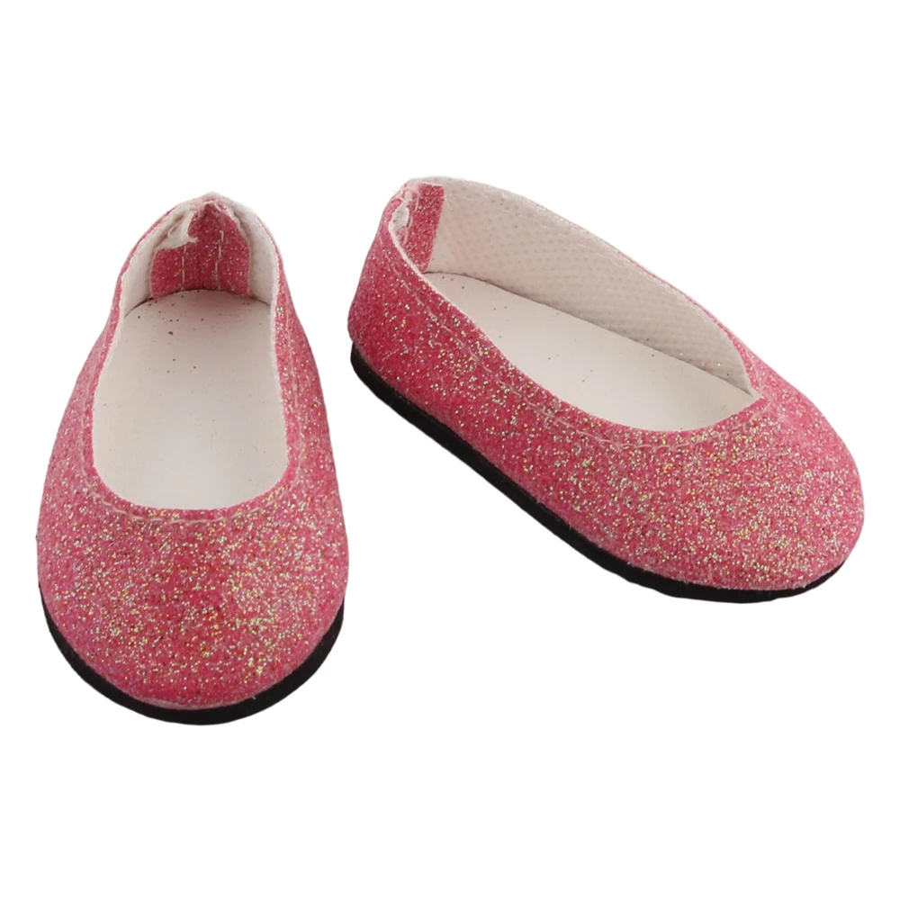 New Arrivals Nude Glitter Shoes 18 inch Doll Shoes for American Doll Girl